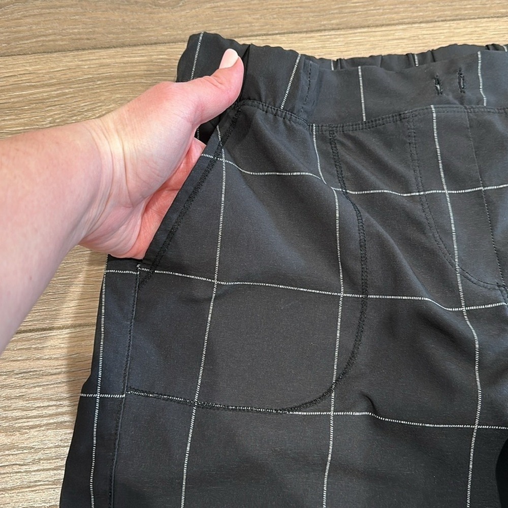 ALBION Black Windowpane Jetsetter Nylon Lightweight Jogger Pant Sz Small Petite - Picture 10 of 14